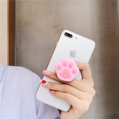 Mobile Phone Holder 360 Degree Retractable Rotating Cartoon Cute Soft Silicone Airbag Fixed Lazy Finger Ring Mobile Phone Holder: 5