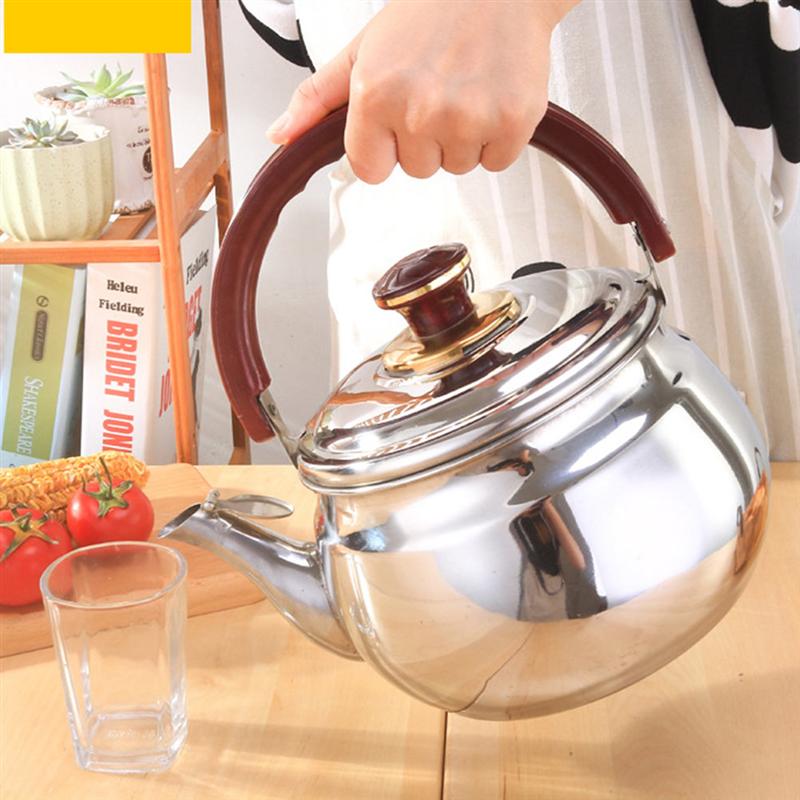 1pc Home Stainless Steel Teakettle Kitchen Whistle Boiling Water Kettle Thickening Sound Gas Gas Gas Induction Cooker Teapot