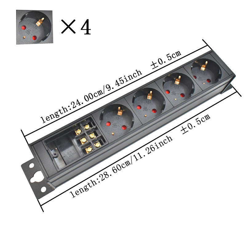 PDU power strip network cabinet rack wall desktop table bottom 1-9AC EU socket with junction box wireless socket: Type 13