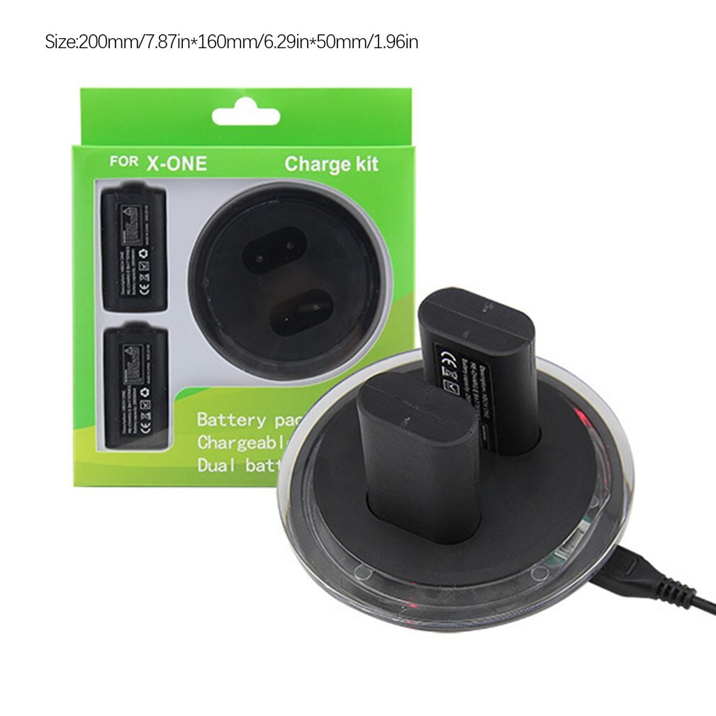 For XBOX ONE Dual Charging Dock Station Controller Charger And 2 Extra Battery