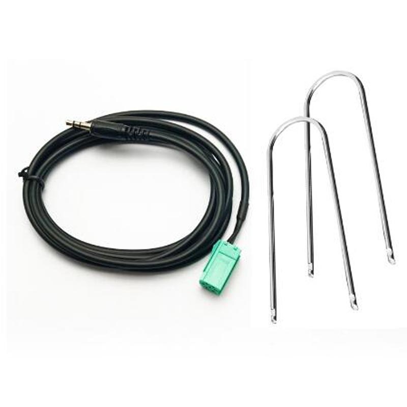 Adaptador de entrada auxiliar 2022mm y teclas de extracción de Radio para Renault Clio, Megane, Laguna, MP3, IPod, 3,5: Audio Player