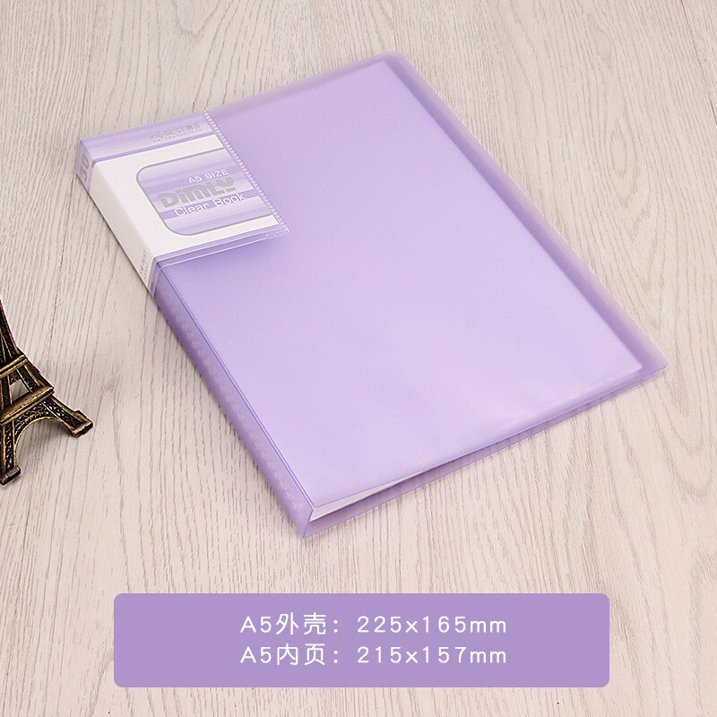 20 Page / 30 Page / 40 Page / 60 Page A5 File Folder Document Folder For Files Sorting Practical Supplies For Office And School: 30pages purple
