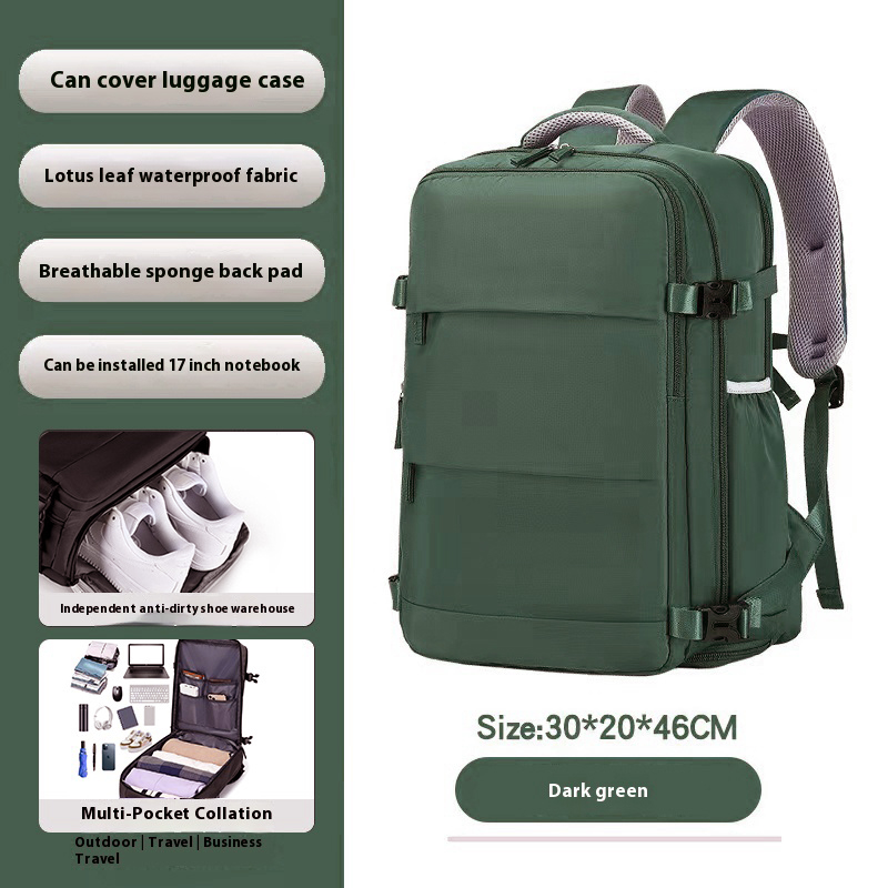 Mochila 40x20x25 Ryanair, mochila de viagem para mulheres e homens, item pessoal mochila de transporte, mochila para laptop de fim de semana de negócios: Marrom