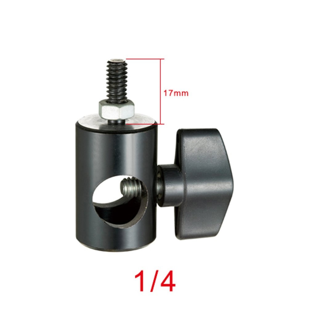 Durable Universal Metal Speedlite Thread Adapter Screw Light Stand Bracket with Screw Mount Swivel Adapter