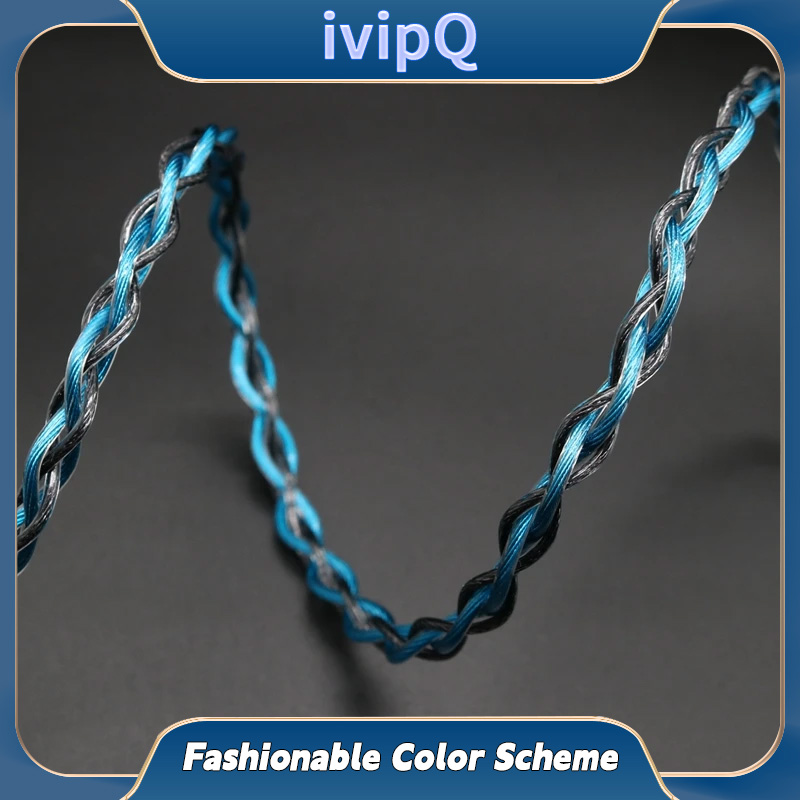 IvipQ 4 rdzenie stop grafenu posrebrzany drut MMCX 0.78mm 2 PIN QDC TFZ zamiennik kabel do słuchawek kabel do aktualizacji Audio