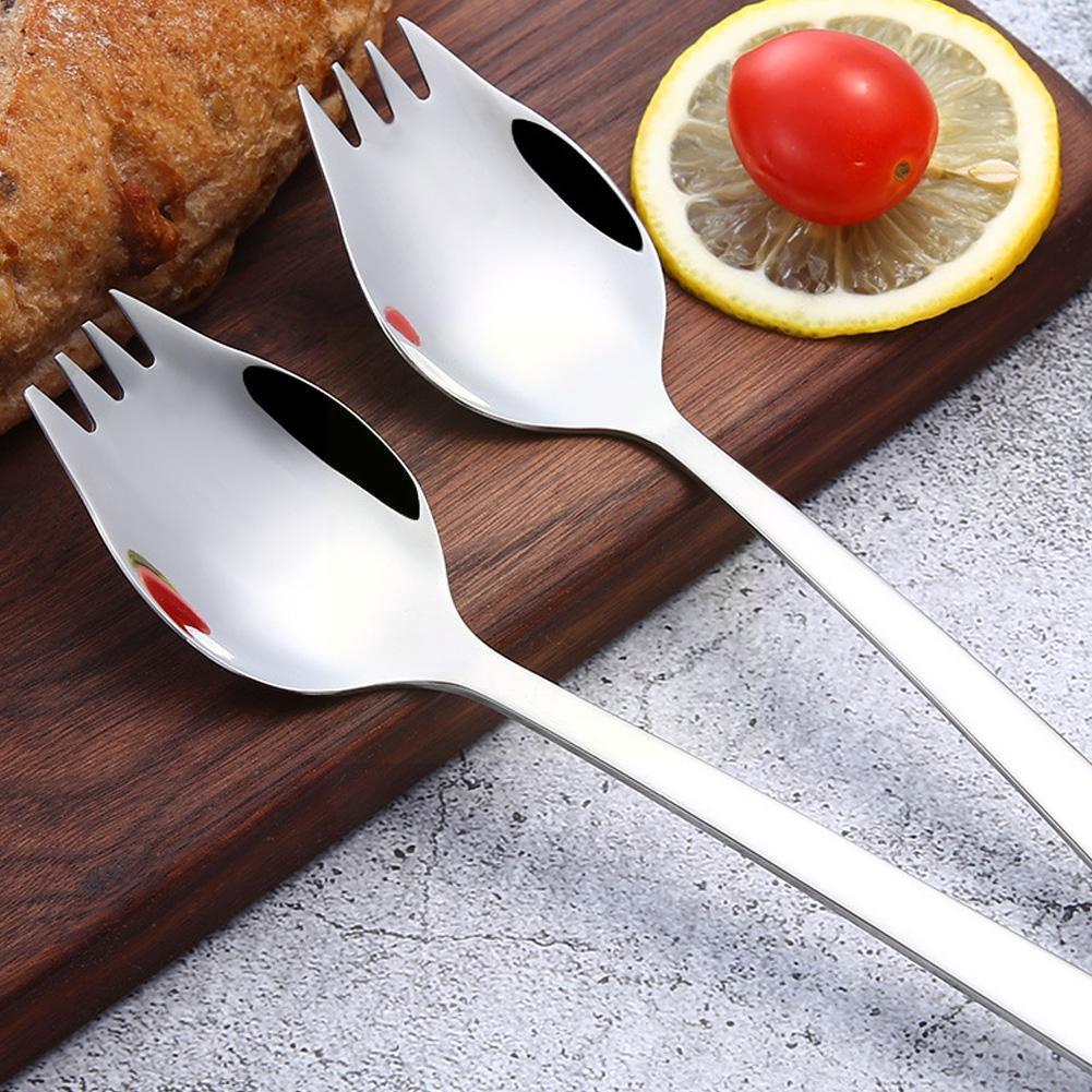 1pc Salad Spoons Steel Spoon Set Cutlery Gold Set Unique Lettuce Unique Cutlery Spoon Gold Tablewellware Dessert W7b9