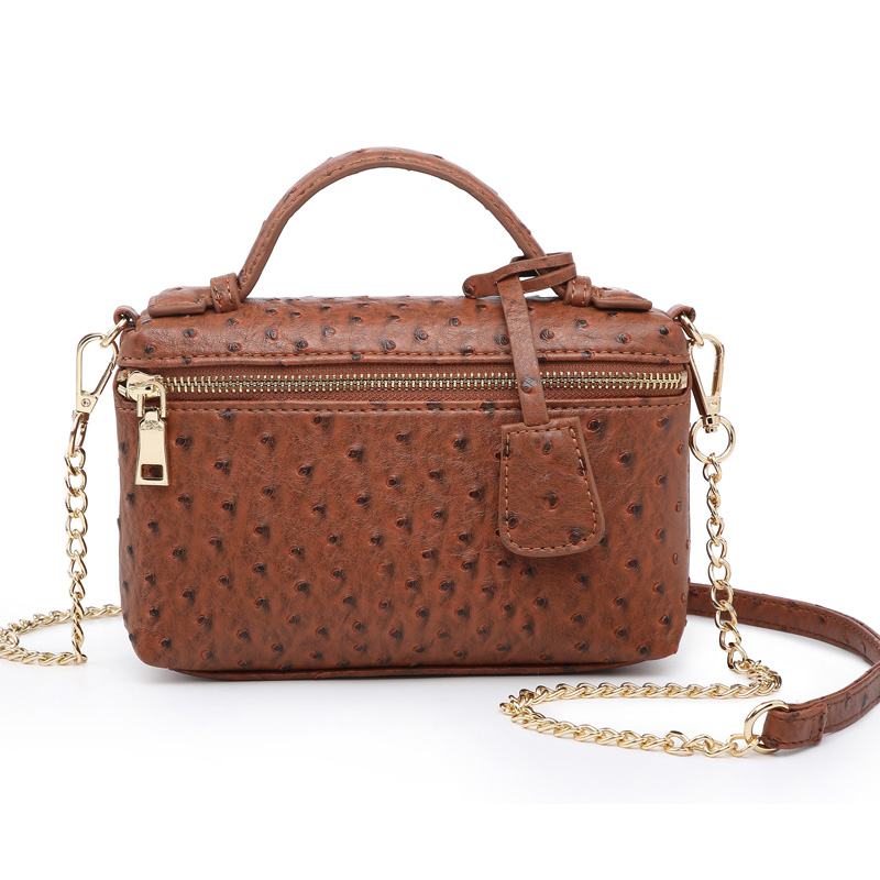 De las mujeres de la amaba de cuero de avestruz embrague bolsas Ins bolso Python bolsa embragues mujeres bolso de de noche: 3793O-Brown