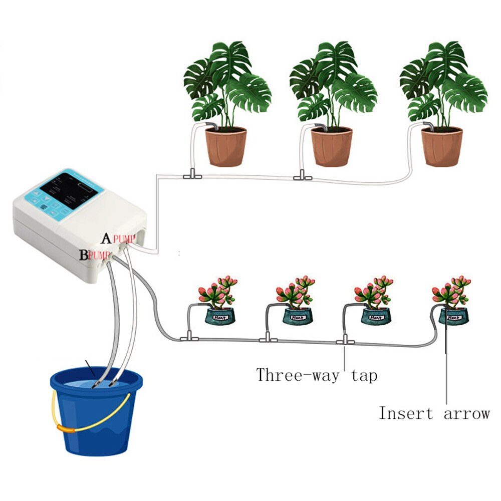 Intelligent Garden Automatic Watering Device Solar Timing Watering Box With Built-In Battery Plant Drip Irrigation Timer System