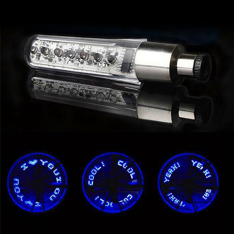 Fiets Wiel Led Auto Spoke Wheel Light Outdoor Mountainbike Brief Nozzle Licht Ventiel Waarschuwingslampje Fietsaccessoires
