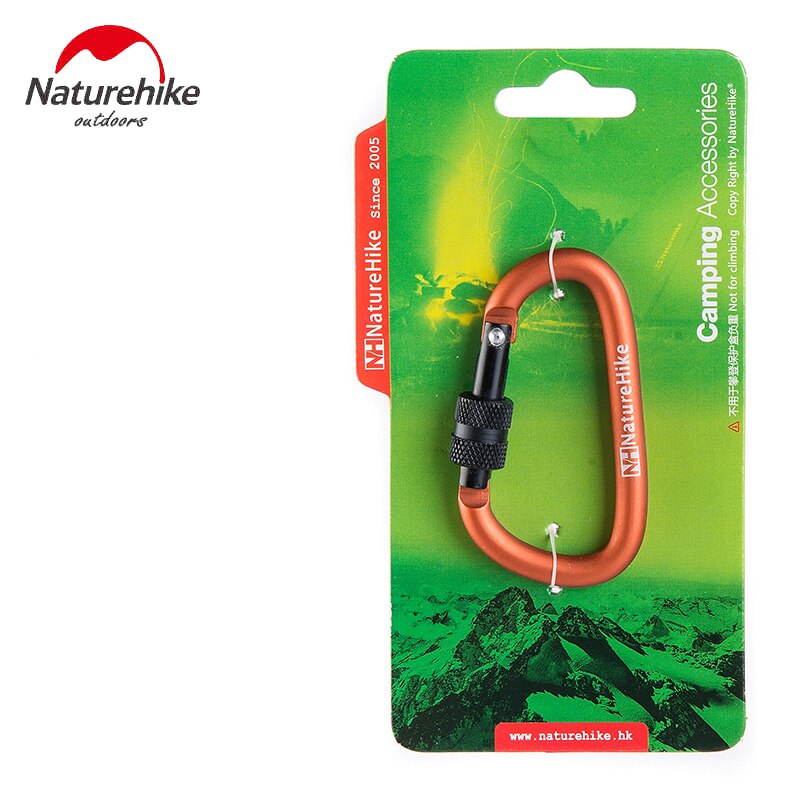 4 Stuks 6Cm Carabiner D-Vorm Gesp Carabiners Outdoor Camping Tent Haken Survival Kits Snelle Hang Clip Snap haak Schroef Poort Gesp