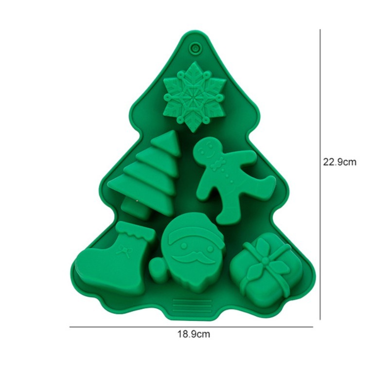 Stampo in silicone per candele per albero di Natale 3D kit per realizzare candele natalizie fai-da-te Sapone fatto a mano Gesso Strumenti di cottura in resina Regali di festa: prugna