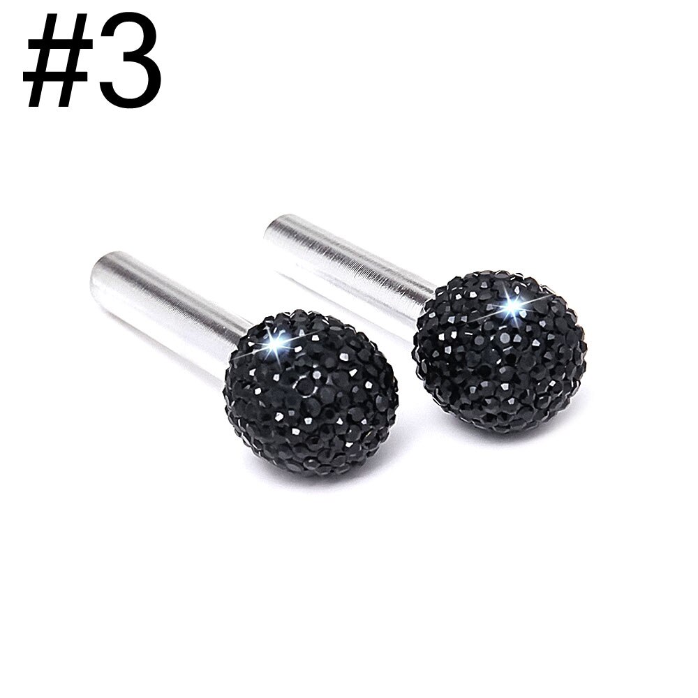 2 Stks/set Automobiles Strass Auto Deur Pin Lock Knoppen Lift Covers Universele: 3