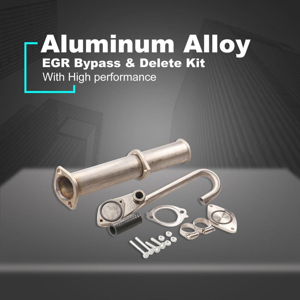 6.0L EGR Valve Pipe Kit EGR Bypass & Delete Kit Auto Kit for Ford F250 F350 F450 03-07 6.0L POWERSTROKE Diesel Turbo