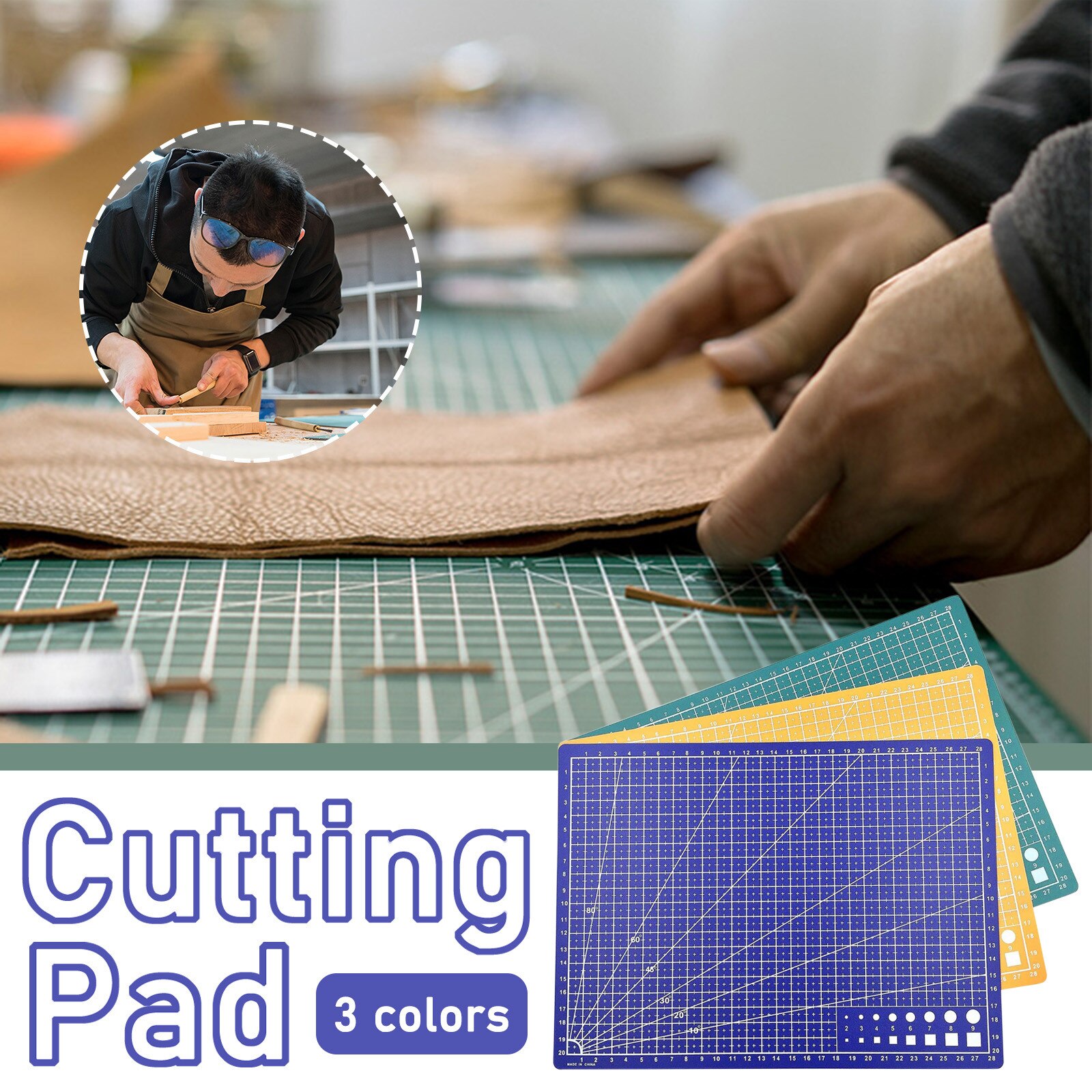 A3 Double Side PVC Cutting Mat Patchwork Self Healing Cutting Board DIY Leather Tool For Art Sewing Leather craft Cutting
