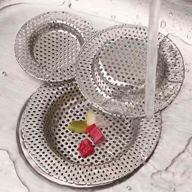 3 PCS Stainless Steel Sink Strainer Fine Mesh Kitchen Sink Strainer Fits Most Kitchen Sink Bathroom Bathtub Shower Drain