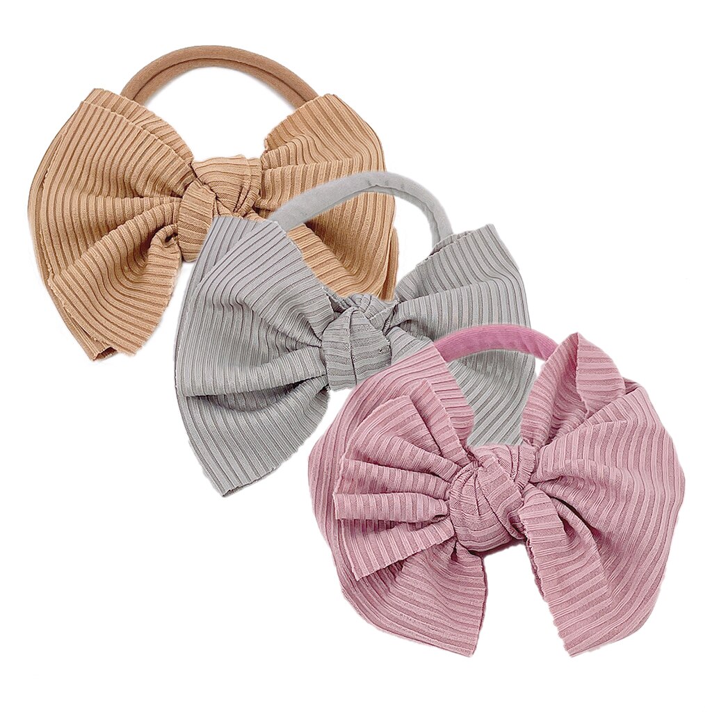 3 Stks/set Baby Haar Strikken Nylon Hoofdband Voor Meisjes Schattige Kinderen Zachte Elastische Nylon Haarband Kinderen Haar Accessoires Kids hoofddeksels