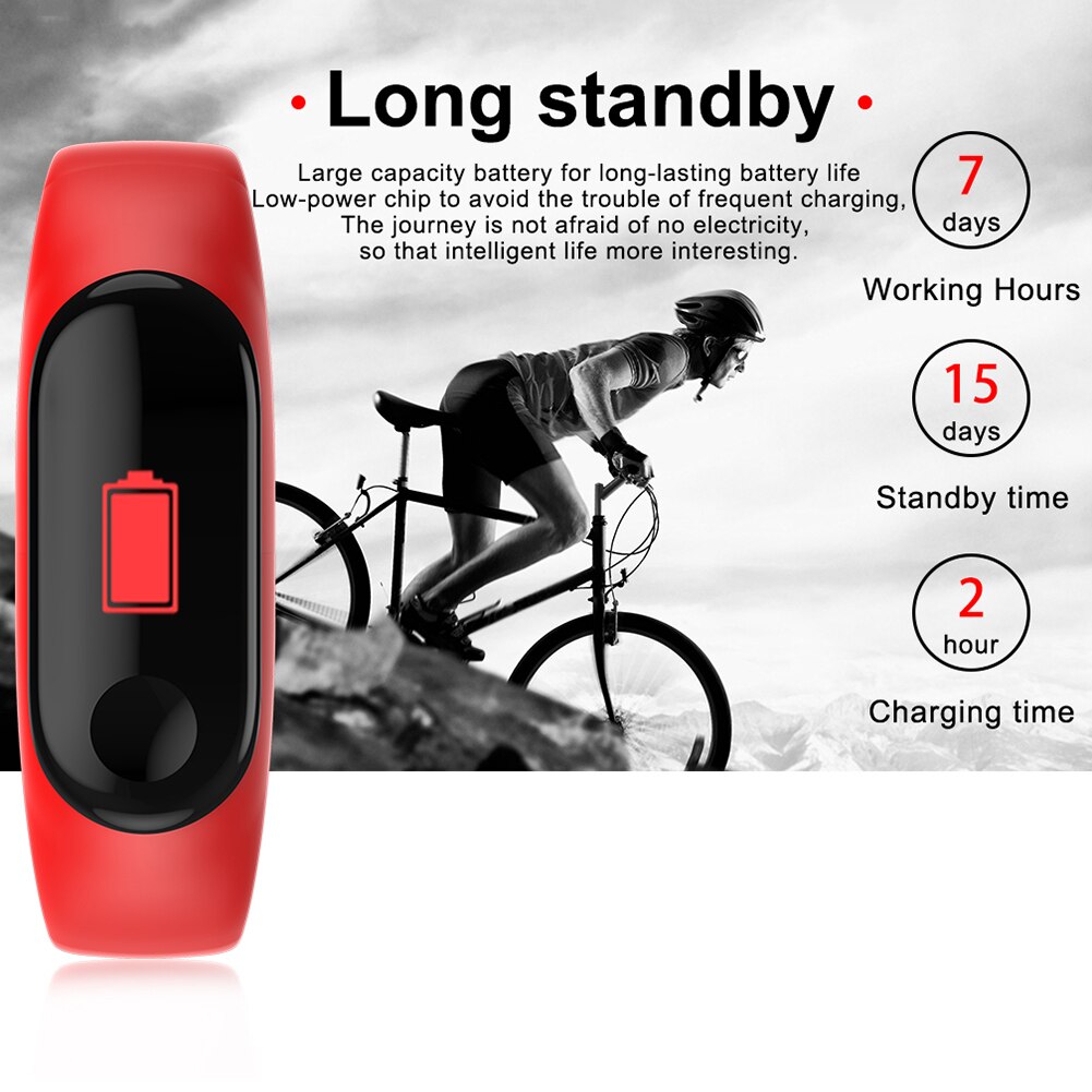 Gym Bluetooth M3 Pedometer Wristband Heart Rate Fitness Bracelet Sport Monitor Tracker Pedometer Smart band