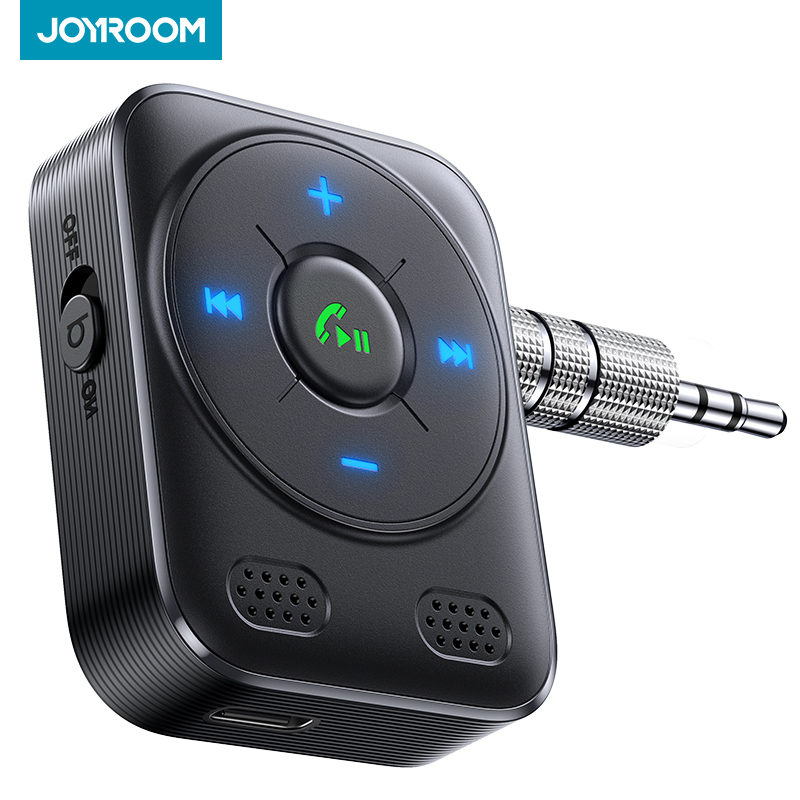 JOYROOM Auto-Bluetooth 5.4-AUX-Empfänger, stärkere Dual-Mikrofone und Geräuschunterdrückung, Bluetooth-Adapter für Automusik/Freisprechanrufe