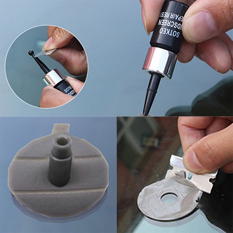 Car Windshield Window Glass Repair Kit DIY Windscreen Scratch Crack Fix Restore Tools Windows Screen Polishing Resin Set
