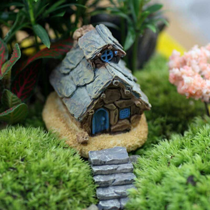 Stenen Huis Fairy Tuin Miniatuur Craft Micro Huisj Grandado