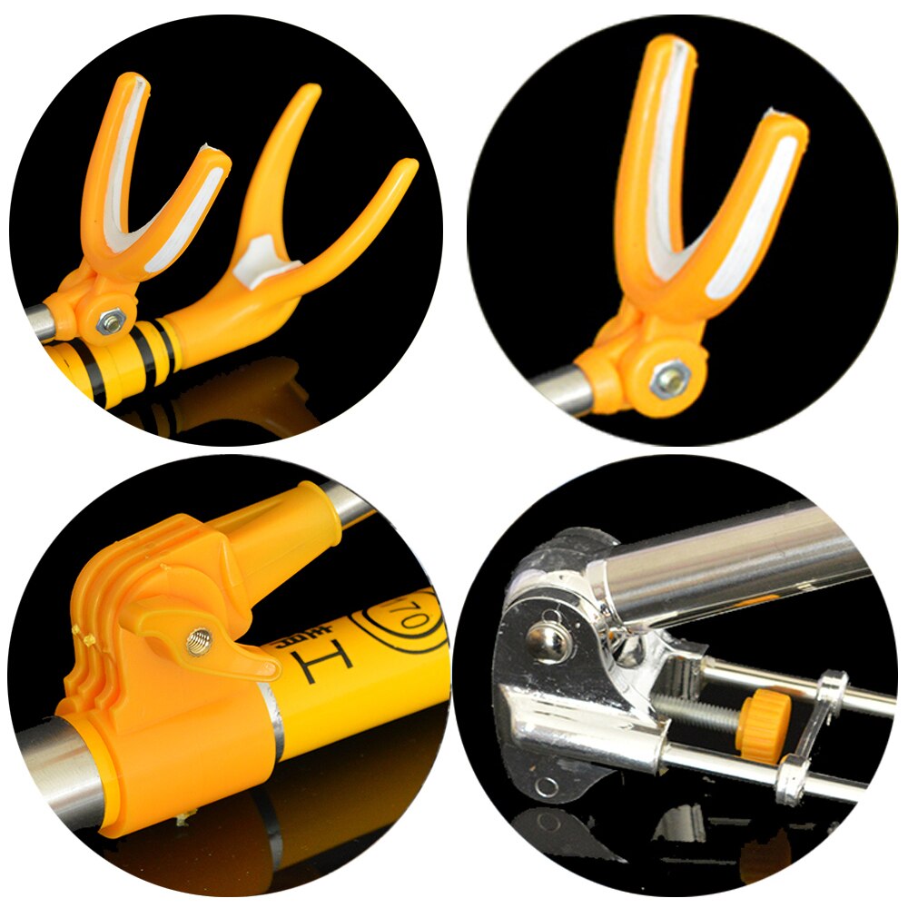 Iemiht vara de pesca de pé, suporte para varas de pesca, fibra de carbono, ajustável, telescópica, ferramenta de pesca, 1.7/2.1/2.4m