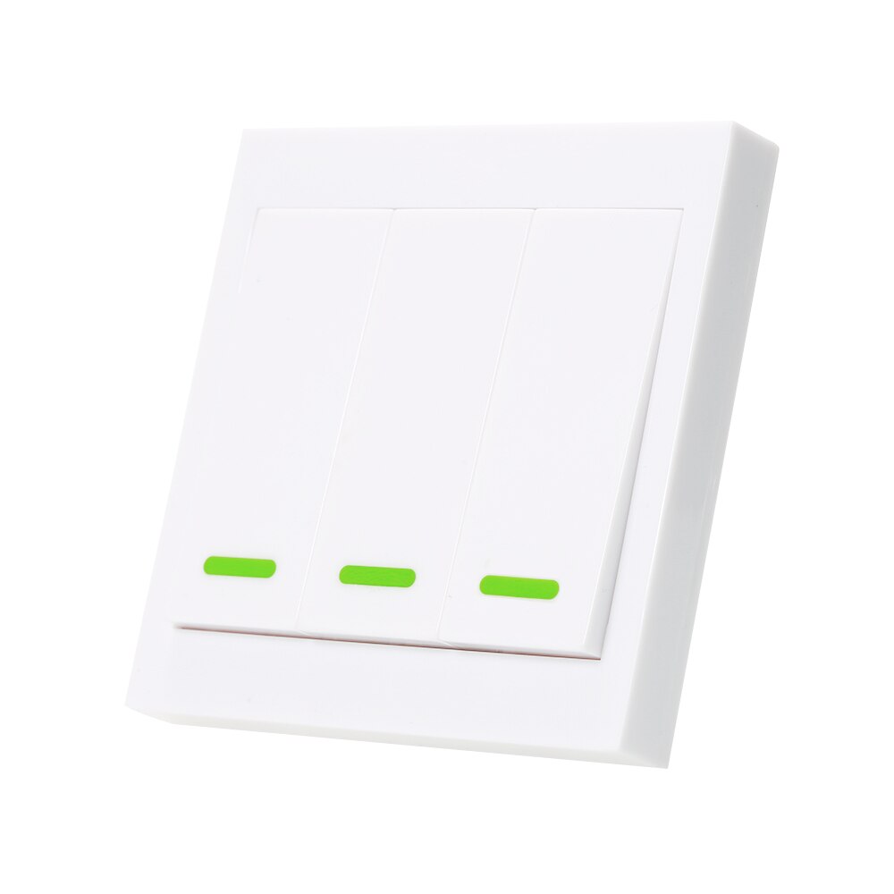 EWeLink bouton poussoir interrupteur de lumière murale télécommande 3 Gang 86 Type interrupteur marche/arrêt panneau 433MHz sans fil RF télécommande: Gang 3