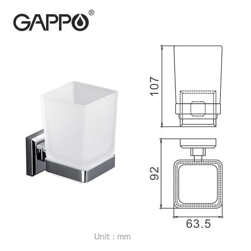 Gappo Cup Tumbler Houders Dubbele Tandenborstel Tand Bekerhouder Cups Wall-Mount Badkamer Accessoires Bad Hardware Set G3806/g3808