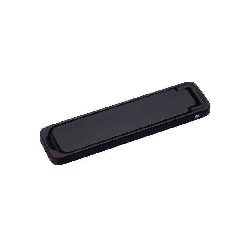Invisible Ultra Thin Mini Metal Folding Mobile Phone Holder Stand Alloy Portable Phone Kickstand Bracket Desktop Phone Holder: black