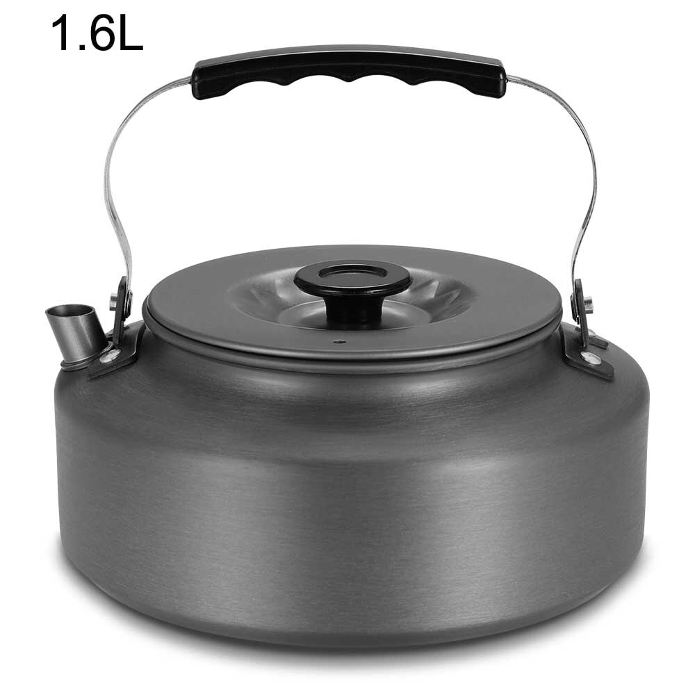 Aluminium Camping Waterkoker Theepot Koffiepot Outdoor Servies 0.8L/1.1L/1.2L/1.6L Picknick Waterkoker Theepot Wandelen water Waterkoker: 1.6L