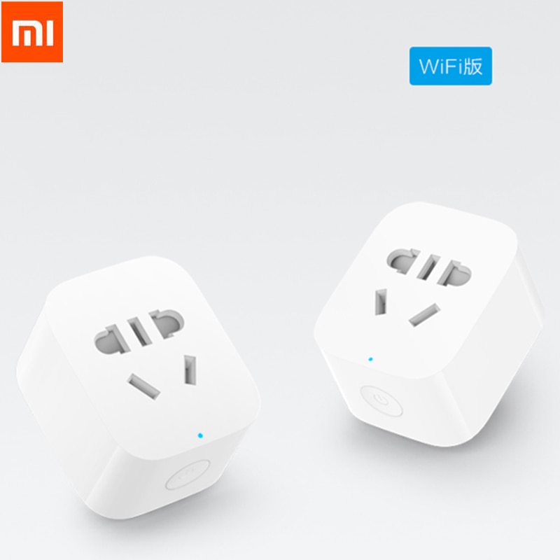 Xiaomi-enchufe inteligente, enchufe básico de alimentación con Control de enchufe Wifi y de la UE, con aplicación para teléfono, enchufe inteligente 90-250V Max 2200W 10A