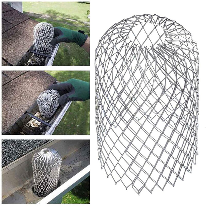 1Pc Roof Gutter Guard Filters Expand Aluminum Filter Strainer Stops Drain Net Cover