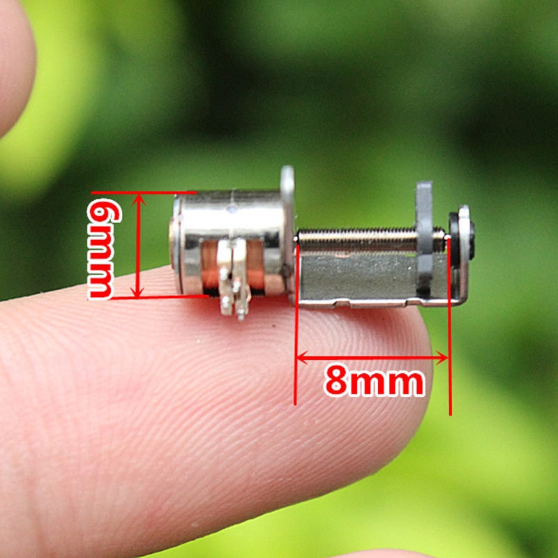 1PC miniatuur Schroef staaf 6mm stappenmotor Twee-fase vier-draads stappenmotor