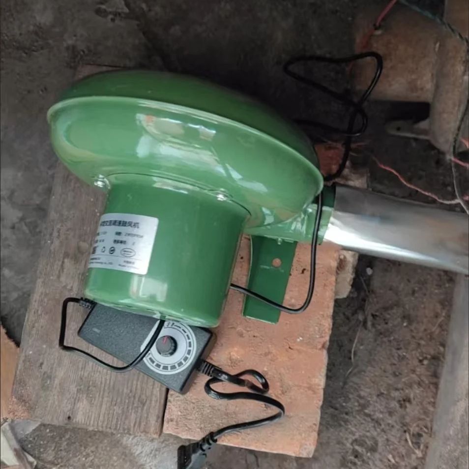 EU 80W Elektrischer Gebläseventilator, Grillventilator, geeignet für Grill, Mini-Schmiedeöfen, Gebläse mit Geschwindigkeitsadapter, AC100-240V M888