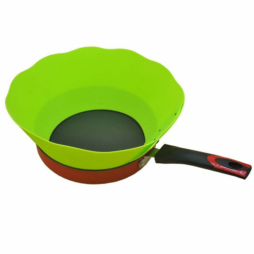Fryguard Ploetert Guard Non-stick Verstelbare Siliconen Splash-Proof Keuken Accessoires DIN889: green
