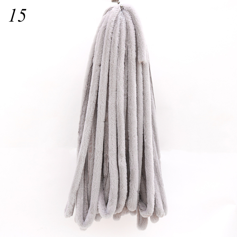 1M Kunstmatige Konijnenbont Lint Tapes Diy Kleding Naaien Pluizige Bekleding Trimmen Stof Woondecoratie Faux Bont Naaien Kostuum cra: 15