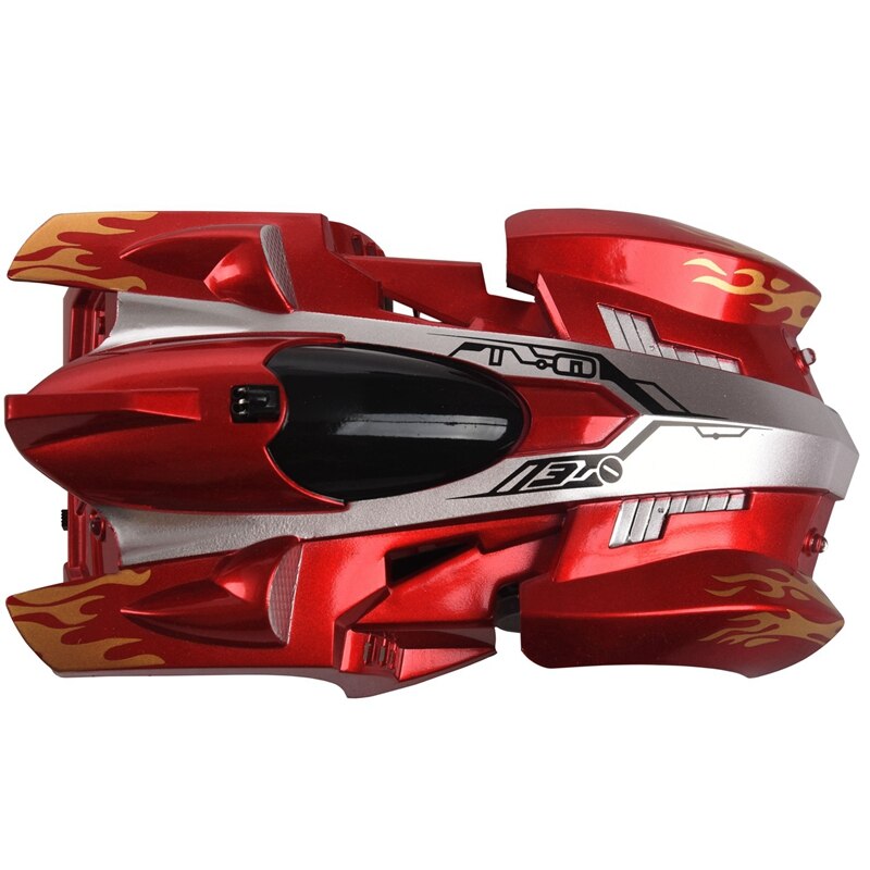 Remote Control Climbing Rc Car With Led Lights 360 Degree Rotating Stunt Toys Antigravity Machine Wall Car Red