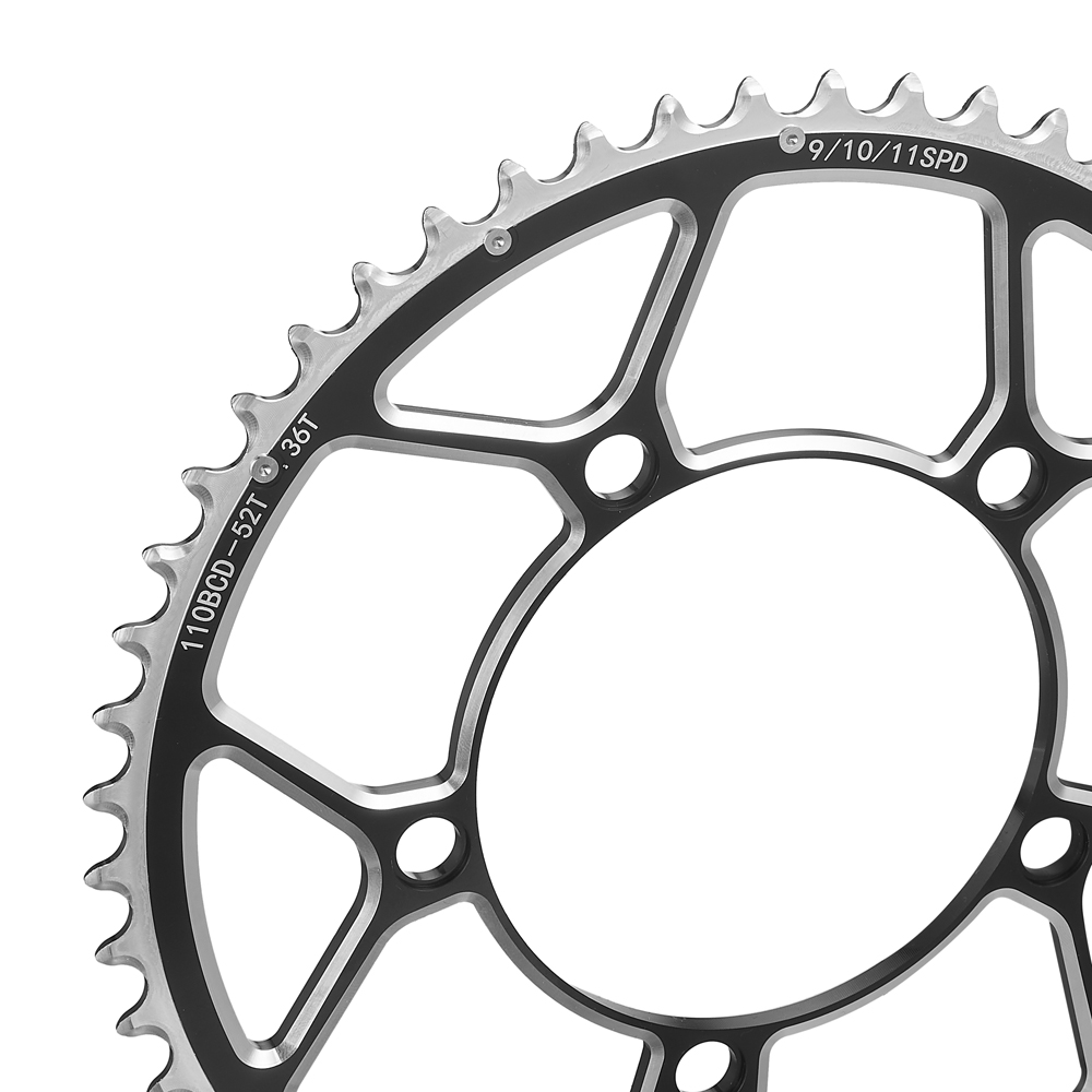 VXM-plato doble para bicicleta 110BCD 34T 50T 36T 52T 39T 53T, juego de bielas para bicicleta de carretera, disco de conducción, rueda dentada de aluminio, disco plegable para bicicleta