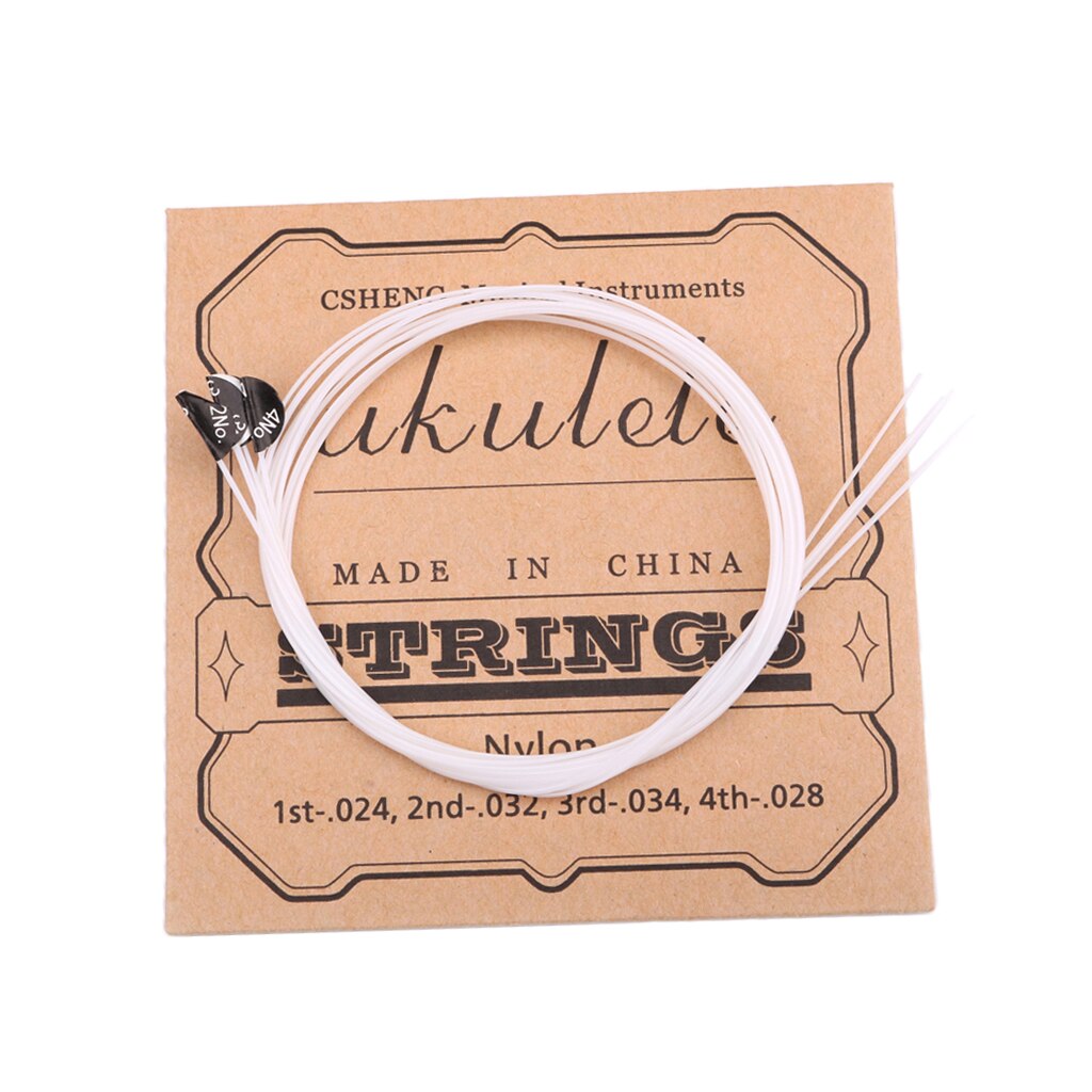 A Set White Nylon Ukulele Strings for Ukulele Uke Guitar Replacement Parts