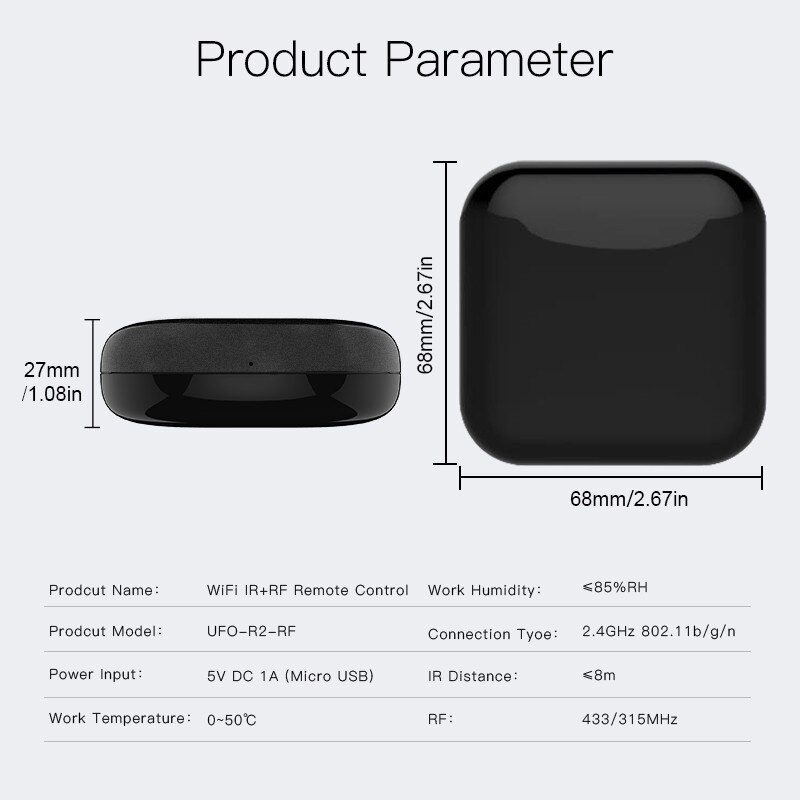 Tuya WiFi RF IR Universal Infrared Remote Controller For Air Conditioner Shutter Smart Life Voice Control via Alexa Google Home