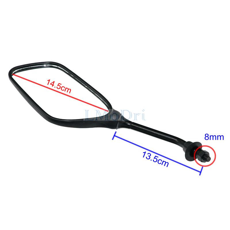 Motorfiets Spiegel Electrombile Achteruitkijkspiegels Elektrische Motor E-Bike Achterkant 8 Mm Schroef Bolle Glas 2 Pieces/pair lmodri