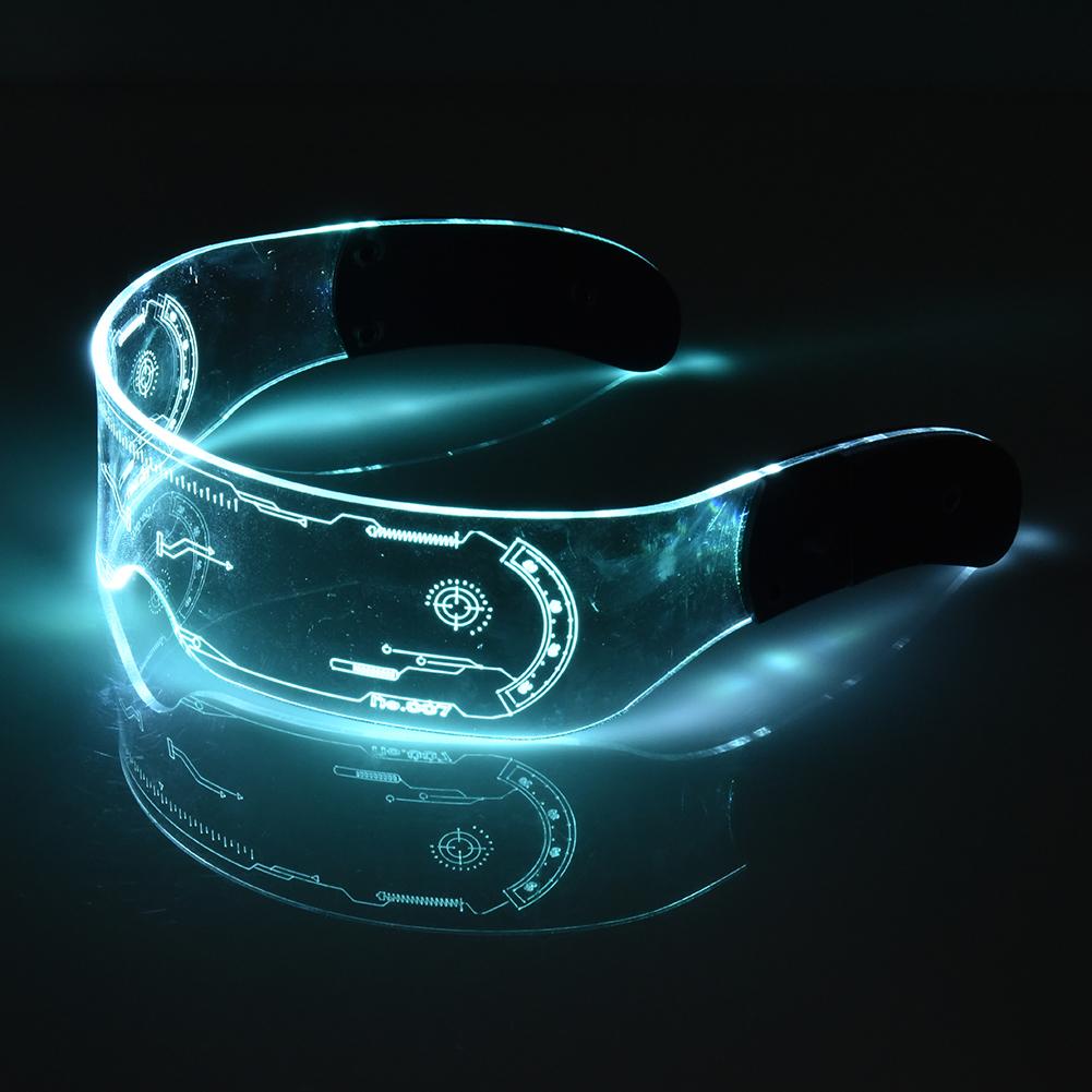 Farverige led briller billig light up rave dj lyse kostume fest briller lysende rave night briller dekoration halloween