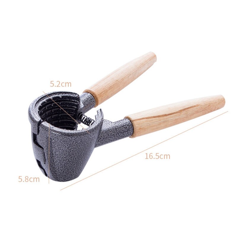 Pelador de Cascanueces con mango de madera, herramientas de cocina, pinza para nueces para el hogar, pequeños alicates de avellanas