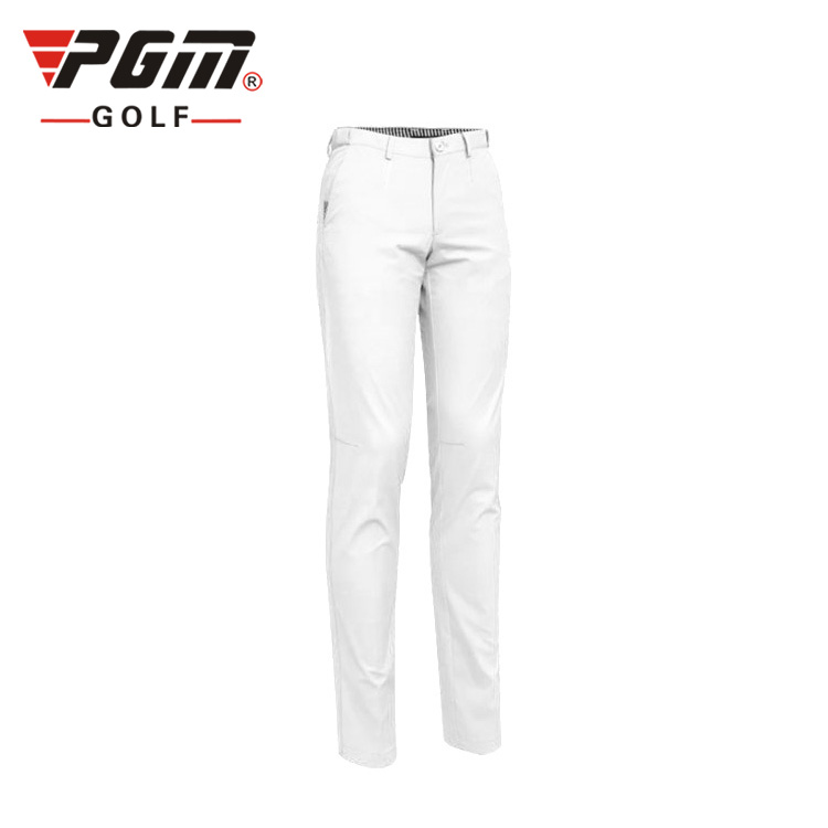 PGM golf sportswear spring and summer men's slim trousers breathable and quick-drying waterproof sports golf pants for Men: white / S 32