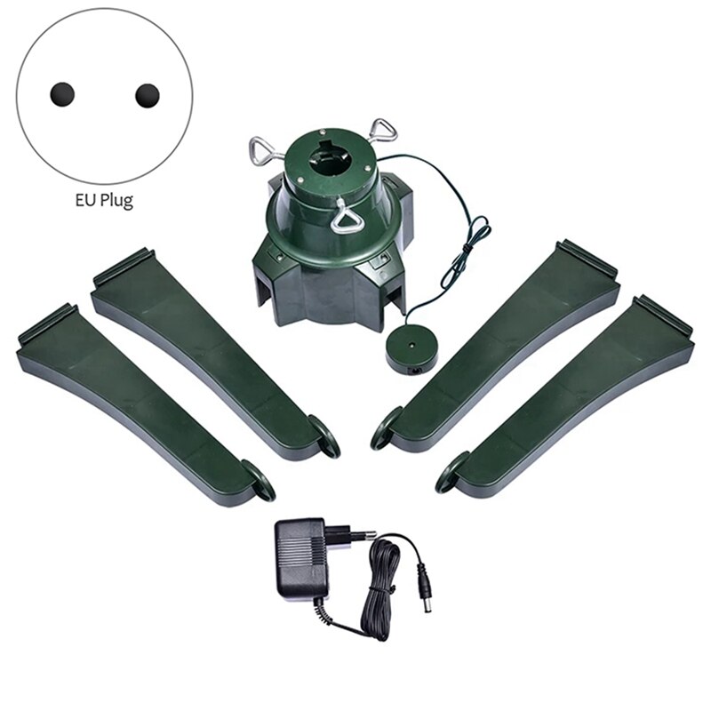 Christmas Tree Electric Rotating Base Stand Xmas Tree Bottom Support Holder Christmas Decoration-EU Plug