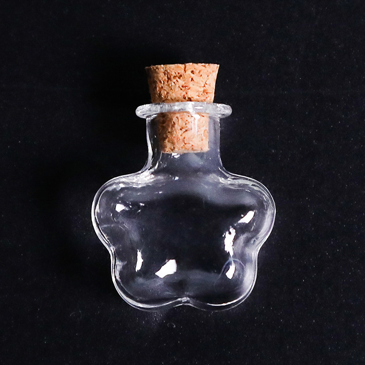 100Pcs Mini 1-2 Ml Helder Glazen Fles Kurk Kleine Drifting Wishing Flessen Diy Hangers: Bordeaux