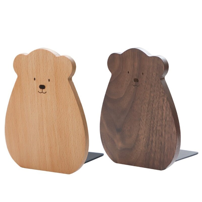 Zware Houten Boekensteun Met Metalen Basis Tijdschrift Boek Display Houder Boekensteun Bureau Ornemants Voor Student Leraar