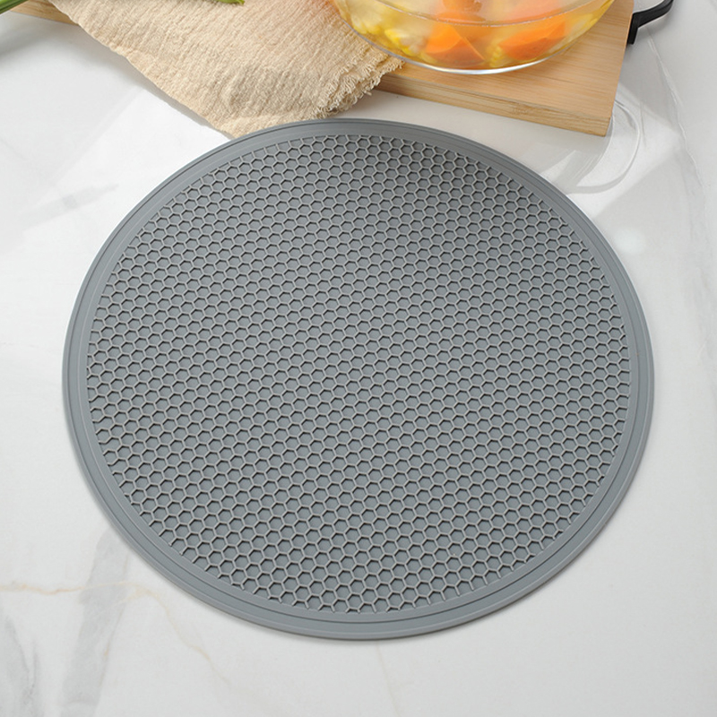 30 cm grote siliconen mat onderzetter hittebestendige placemat honingraat antislip pannenlap tafelmat ronde bekermat keukenaccessoires