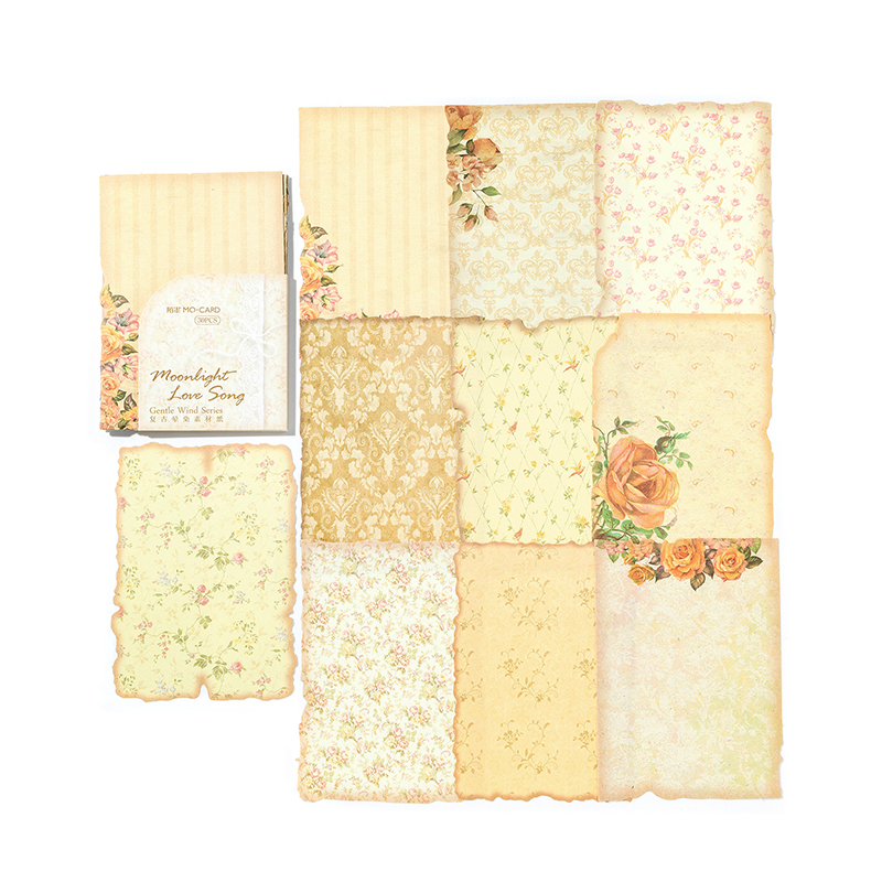 30 stks/pak Vintage Journal Scrapbooking Supplies Materiaal Etiketten papier voor Journal notebook Planner handgemaakte Craft Supplies: Goud