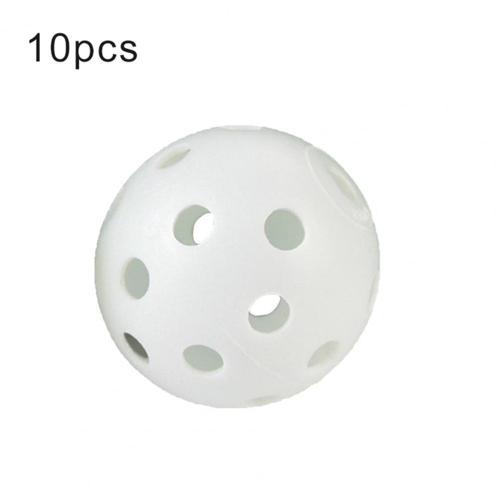 10Pcs Useful Golf Practice Balls Elastic Easy to Carry Wear Resistant Elastic Golf Light Balls: White