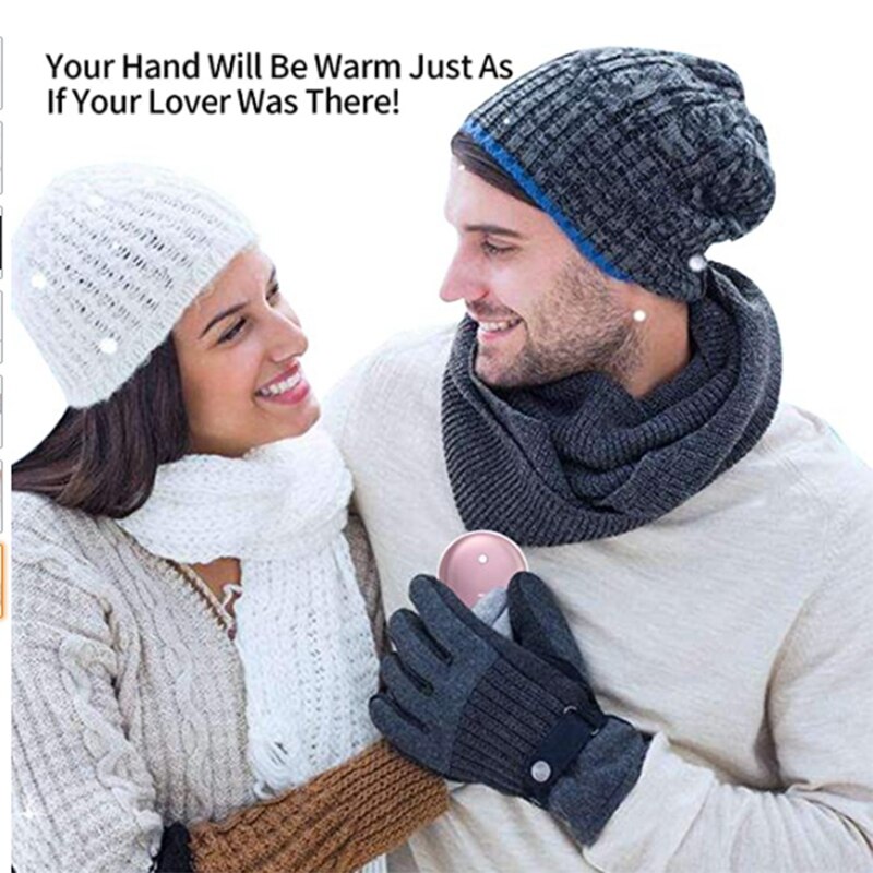 Rechargeable Hand Warmers, Powerbank Reusable Hand Warmers, Portable USB Hand Warmer Heater Battery Pocket Warmer-ABUX